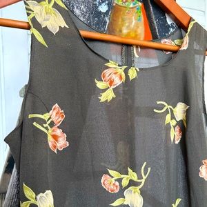 Vintage sheer floral slip dress
